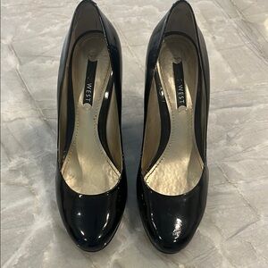 Nine West Black Patent Leather Heels